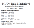 Dovolená MUDr. Machačová