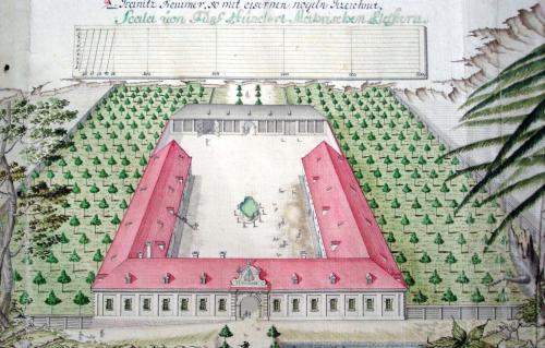 Vyobrazení Pavlovského dvora roku 1759